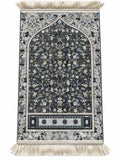 Syrian Prayer Mat – Soft Velvet Imported Janamaz (Grey)