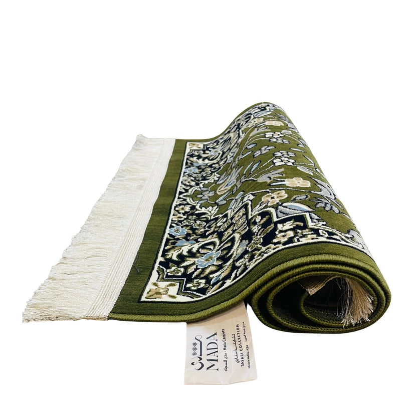 Al Rawdah Green Prayer Mat 3mm Thick, Made in Medina, Saudia Arabia