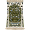Syrian Prayer Mat – Soft Velvet Imported Janamaz (Olive Green)
