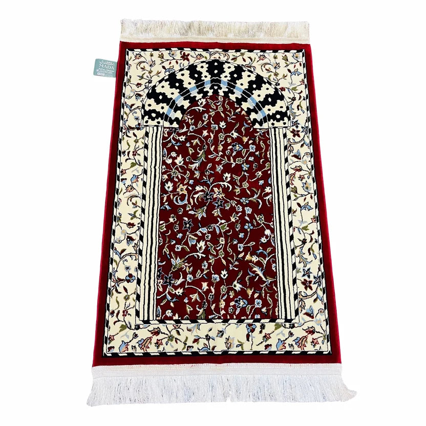 Medina Prayer Mat 8mm Thick Mehrab Design, KSA (RED)