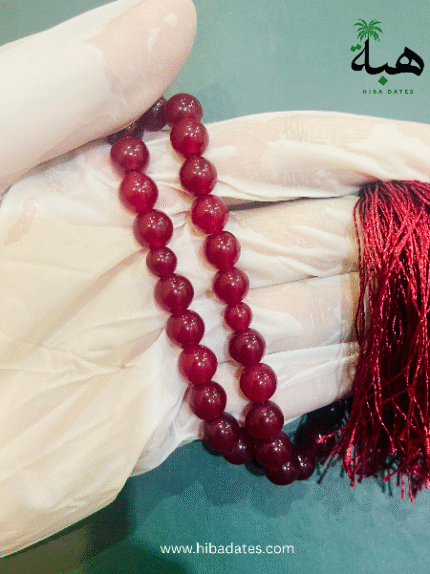 Red Aqeeq Stone Tasbih Original 10MM | 33 Beads