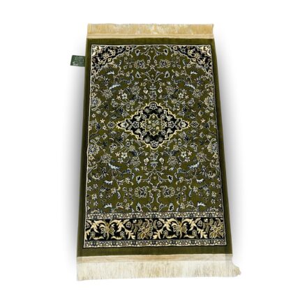 Original Al Rawdah Riaz-ul-Jannah Green Prayer Mat 8mm Thick, Made in Medina, Saudia Arabia